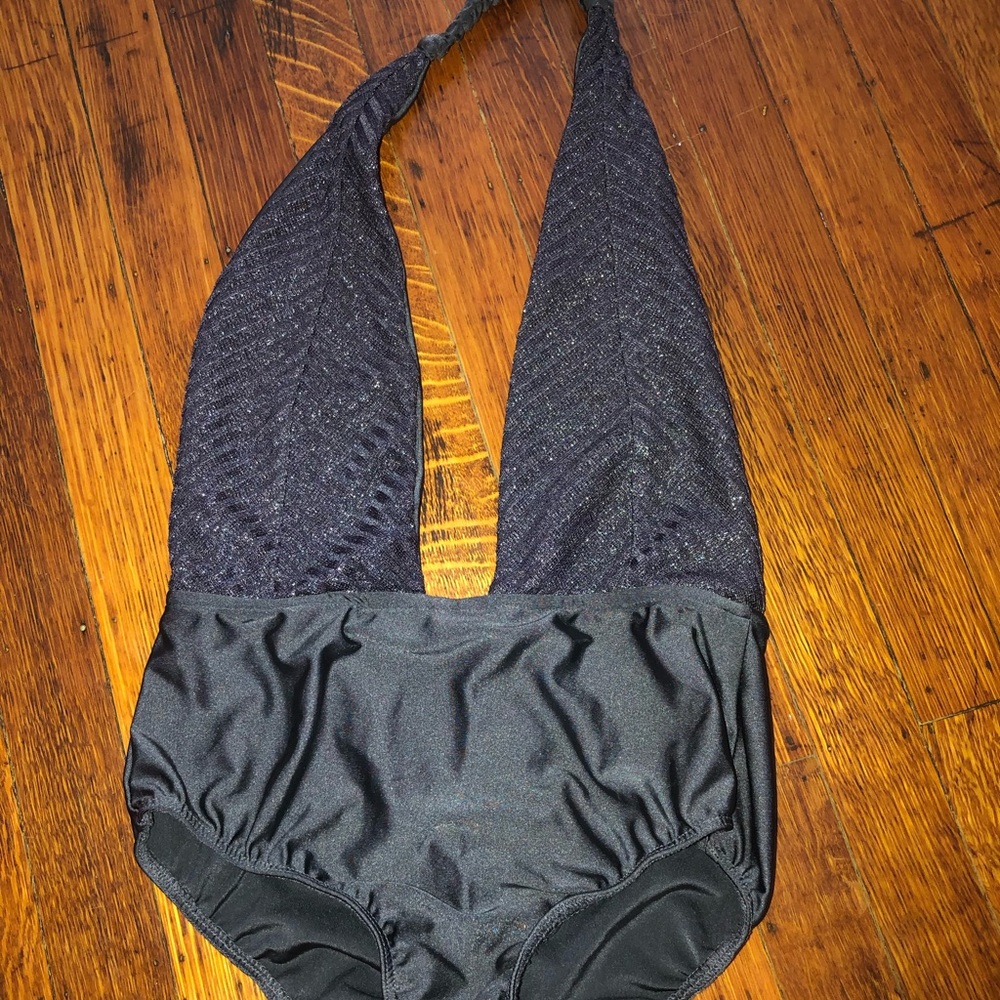 FREEPEOPLE grey metallic bodysuit